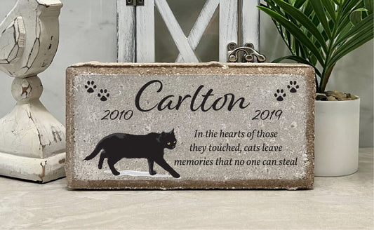 Personalized Cat Memorial Stone: Indoor/Outdoor Pet Loss Gift