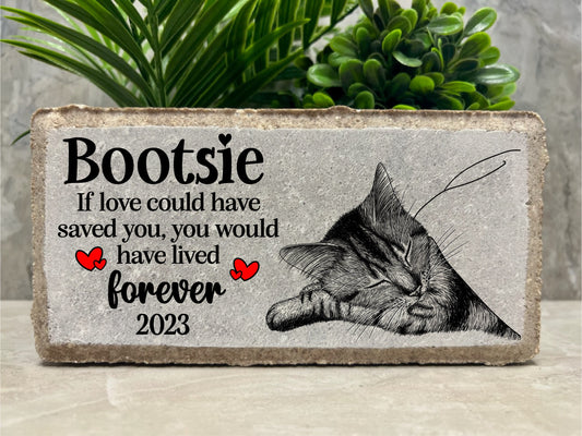 Personalized Cat Memorial Stone: Indoor/Outdoor Pet Loss Gift