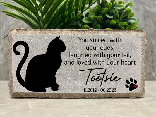 Personalized Cat Memorial Stone: Indoor/Outdoor Pet Loss Gift