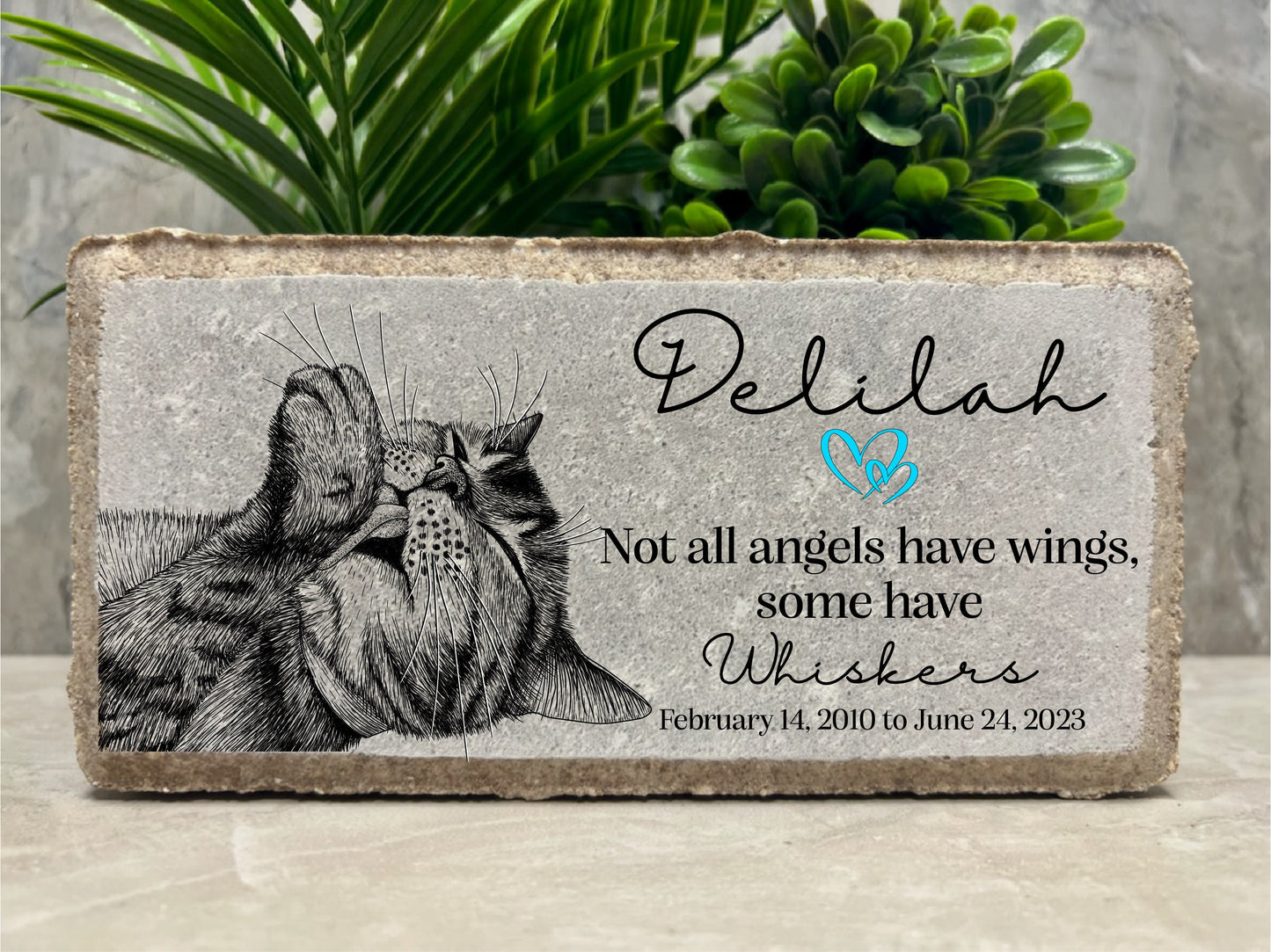Personalized Cat Memorial Stone: Indoor/Outdoor Pet Loss Gift