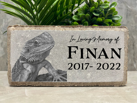 Personalized Lizard Memorial Stone: Pet Loss Gift, Indoor/Outdoor Paver