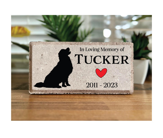 Personalized Dog Memorial Stone: Concrete Pet Loss Gift