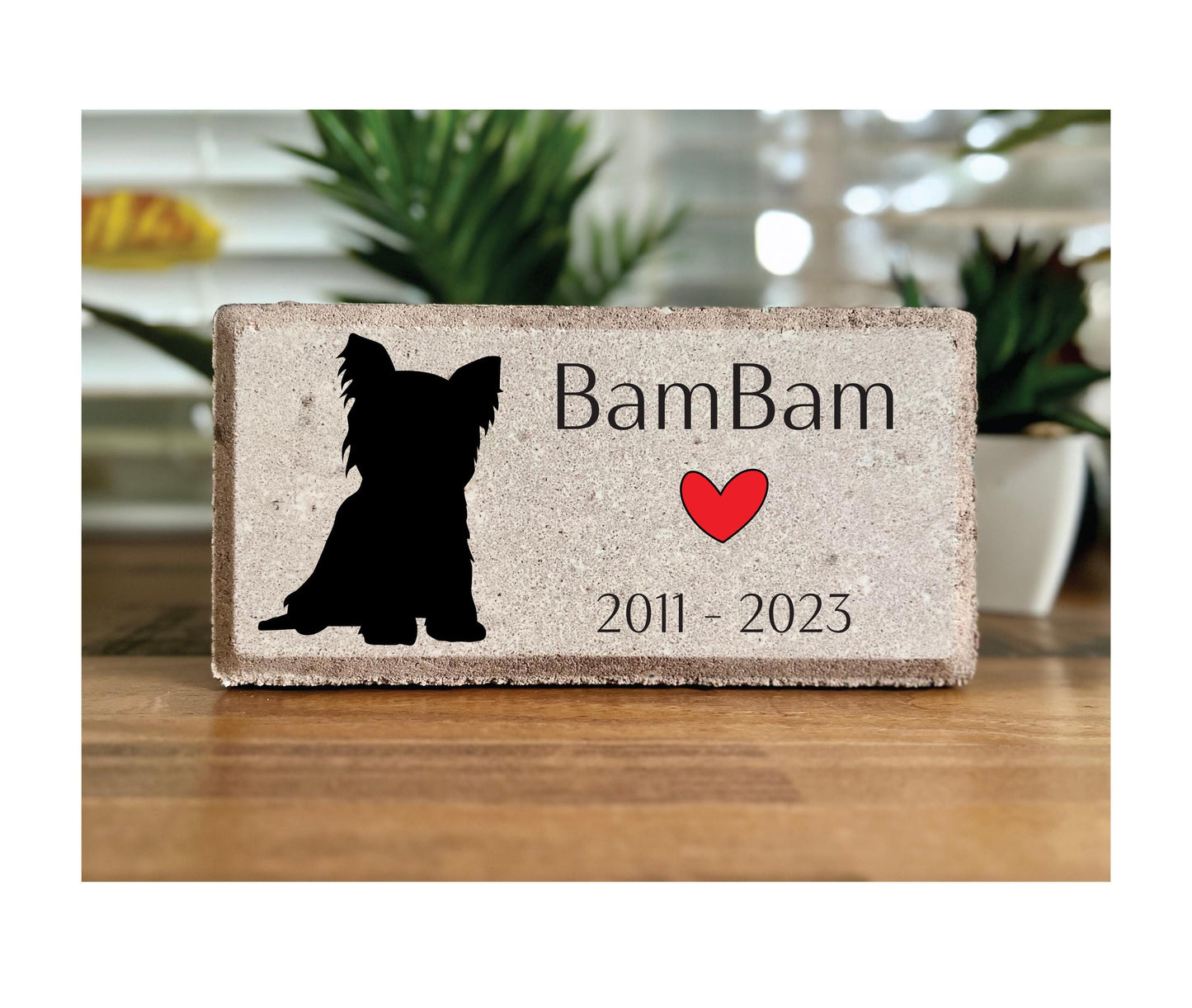 Personalized Dog Memorial Stone: Concrete Pet Loss Gift