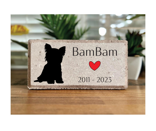 Personalized Dog Memorial Stone: Concrete Pet Loss Gift